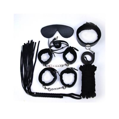 Set crnih kožnih BDSM igračaka C80689-1