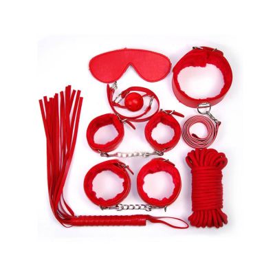 Set crvenih kožnih BDSM igračaka C80689-2
