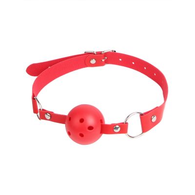 Crvena kugla za usta sa rupicama C81727-2