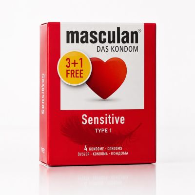 Masculan 3+1 gratis Sensitive Type 1 – kondomi 